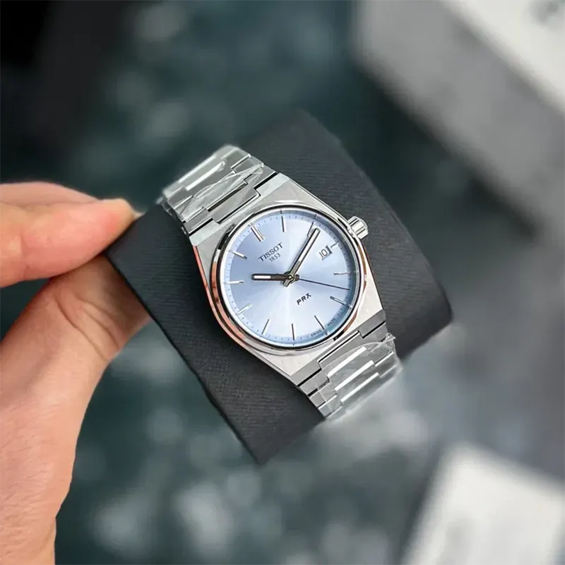 Tissot PRX Swiss Quartz 35mm Light Blue Dial Unisex Watch- T137.210.11.351.00